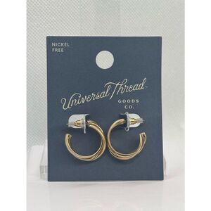 Universal Thread Gold Twisted Mini Hoop Earrings